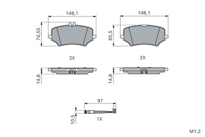 BOSCH 0 986 460 255 Číslo výrobce: BP2953.