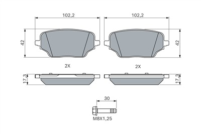 BOSCH 0 986 460 286 Číslo výrobce: BP2984.