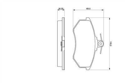 BOSCH 0 986 466 698 Číslo výrobce: BP692. EAN: 4047024119956.
