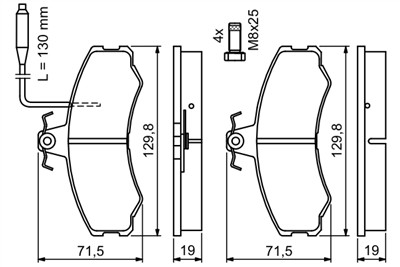 BOSCH 0 986 467 411 Číslo výrobce: BP708. EAN: 3165141969771.