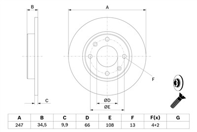 BOSCH 0 986 478 046 Číslo výrobce: BD46. EAN: 4047024249806.