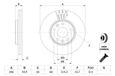 BOSCH 0 986 479 551 Číslo výrobce: BD1395. EAN: 4047024615359.