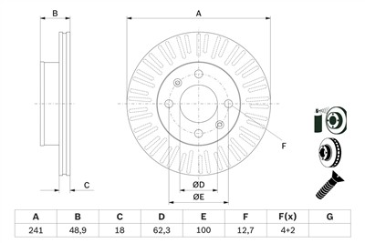 BOSCH 0 986 479 E73 Číslo výrobce: BD2705. EAN: 4047023048134.