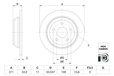 BOSCH 0 986 479 H55 Číslo výrobce: BD3007. EAN: 4047026641219.
