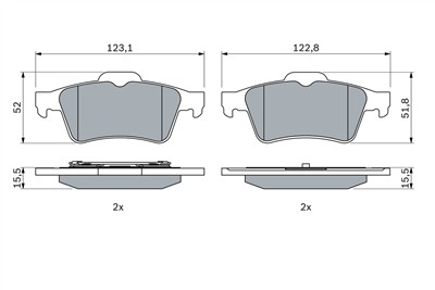 BOSCH 0 986 494 032 Číslo výrobce: BP346. EAN: 4047024045415.