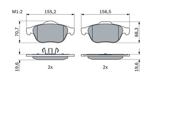 BOSCH 0 986 494 033 Číslo výrobce: BP347. EAN: 4047024045439.