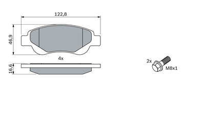 BOSCH 0 986 494 065 Číslo výrobce: BP2702. EAN: 4047024130340.