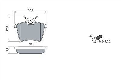 BOSCH 0 986 494 095 Číslo výrobce: BP1005. EAN: 4047024168800.
