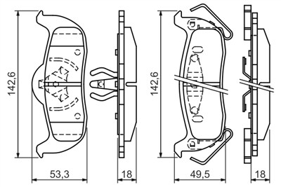 BOSCH 0 986 494 142 Číslo výrobce: BP1053. EAN: 4047024304529.