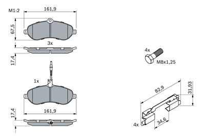 BOSCH 0 986 494 163 Číslo výrobce: BP1074. EAN: 4047024343511.