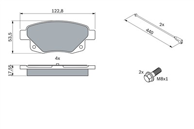 BOSCH 0 986 494 171 Číslo výrobce: BP1082. EAN: 4047024358751.