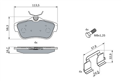 BOSCH 0 986 494 192 Číslo výrobce: BP1102. EAN: 4047024482296.