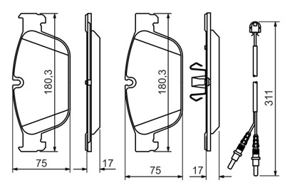BOSCH 0 986 494 526 Číslo výrobce: BP1447. EAN: 4047025170024.