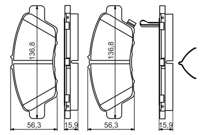BOSCH 0 986 494 562 Číslo výrobce: BP1483. EAN: 4047025275859.