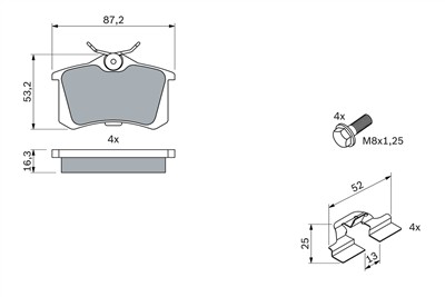 BOSCH 0 986 494 596 Číslo výrobce: BP617. EAN: 4047025361842.