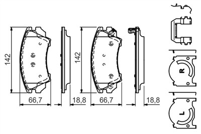 BOSCH 0 986 494 609 Číslo výrobce: BP1187. EAN: 4047025355261.