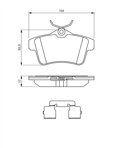 BOSCH 0 986 494 640 Číslo výrobce: BP1359. EAN: 4047025364355.