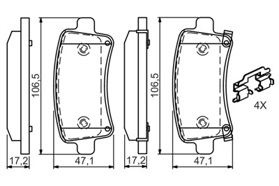BOSCH 0 986 494 668 Číslo výrobce: BP1663. EAN: 4047025366540.