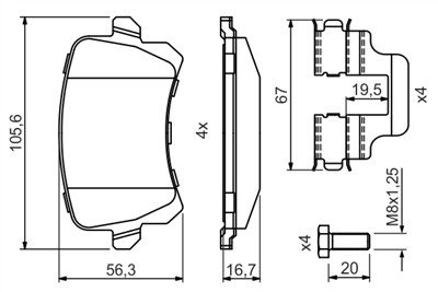 BOSCH 0 986 494 731 Číslo výrobce: BP1746. EAN: 4047025675321.