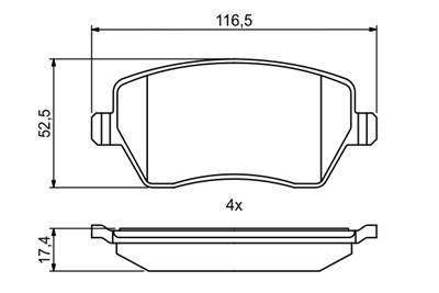 BOSCH 0 986 494 856 Číslo výrobce: BP2030. EAN: 4047026129182.