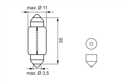 BOSCH 1 987 302 880 Číslo výrobce: C5W. EAN: 4047026592764.