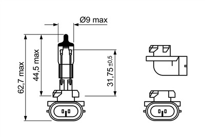 BOSCH 1 987 302 025 Číslo výrobce: H27W/2 (881). EAN: 4047026227413.