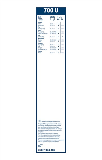 BOSCH 3 397 004 489 Číslo výrobce: 700 U. EAN: 4047024479555.