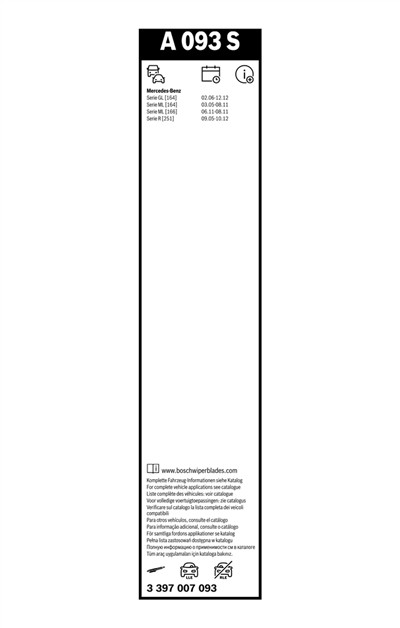 BOSCH 3 397 007 093 Číslo výrobce: A 093 S. EAN: 4047024082625.