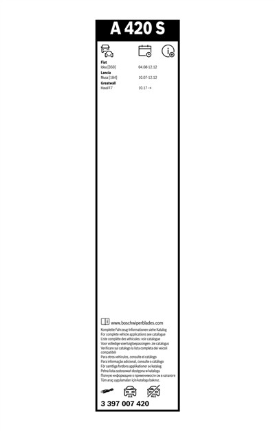 BOSCH 3 397 007 420 Číslo výrobce: A 420 S. EAN: 4047024434431.