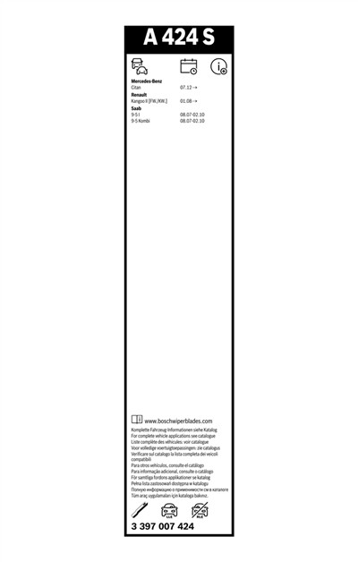 BOSCH 3 397 007 424 Číslo výrobce: A 424 S. EAN: 4047024374942.