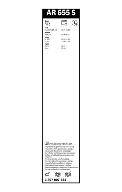 BOSCH 3 397 007 584 Číslo výrobce: AR 655 S. EAN: 4047024743168.