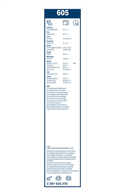 BOSCH 3 397 010 270 Číslo výrobce: 605. EAN: 4047024317215.