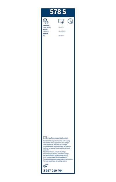 BOSCH 3 397 010 404 Číslo výrobce: 578 S. EAN: 4047025368414.