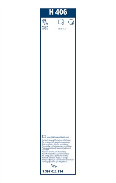 BOSCH 3 397 011 134 Číslo výrobce: H 406. EAN: 4047024230347.