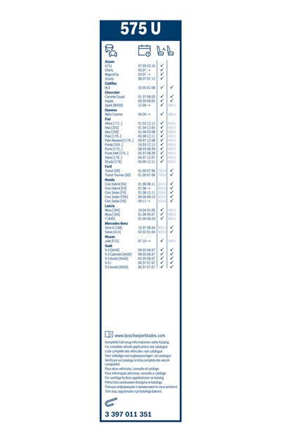 BOSCH 3 397 011 351 Číslo výrobce: 575 U. EAN: 4047024479579.
