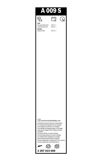 BOSCH 3 397 014 009 Číslo výrobce: A 009 S. EAN: 4047025276030.