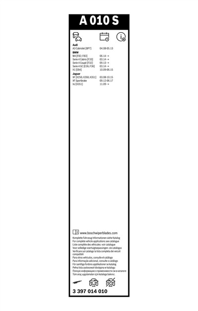 BOSCH 3 397 014 010 Číslo výrobce: A 010 S. EAN: 4047025282024.