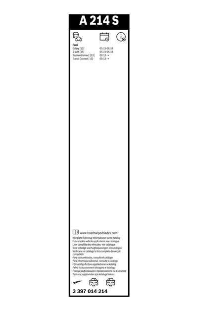 BOSCH 3 397 014 214 Číslo výrobce: A 214 S. EAN: 4047025745710.
