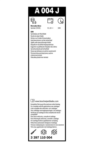 BOSCH 3 397 110 004 Číslo výrobce: A 004 J. EAN: 4047026585070.