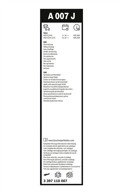 BOSCH 3 397 110 007 Číslo výrobce: A 007 J. EAN: 4047026585865.