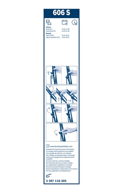 BOSCH 3 397 118 305 Číslo výrobce: 606 S. EAN: 3165141087833.