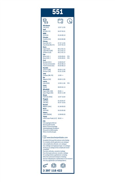 BOSCH 3 397 118 422 Číslo výrobce: 50. EAN: 3165141087758.