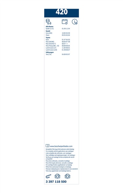 BOSCH 3 397 118 500 Číslo výrobce: 32. EAN: 3165141087369.