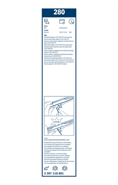 BOSCH 3 397 118 801 Číslo výrobce: 280. EAN: 3165143196953.