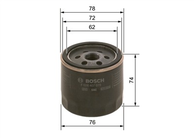 BOSCH F 026 407 078 Číslo výrobce: P 7078. EAN: 4047024715882.