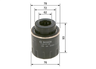 BOSCH F 026 407 183 Číslo výrobce: P 7183. EAN: 4047025297189.