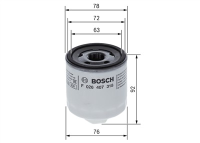 BOSCH F 026 407 318 Číslo výrobce: P 7318. EAN: 4047023090133.