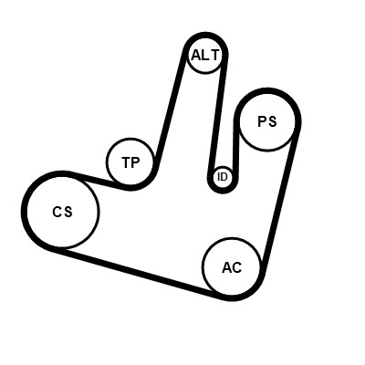 CONTITECH 6PK1264K1 Číslo výrobce: 6 PK 1264.