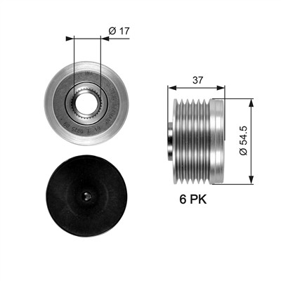 GATES OAP7034 Číslo výrobce: 7789-10067. EAN: 5414465897764.
