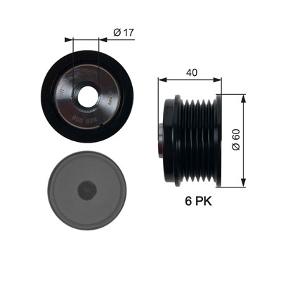 GATES OAP7154 Číslo výrobce: 7789-10154. EAN: 5414465068287.